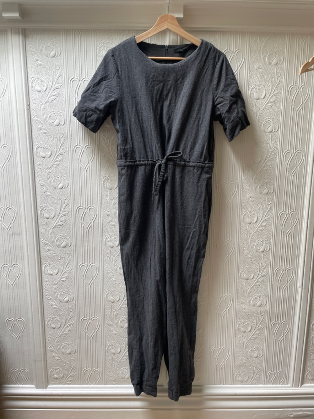 COS Kids Short Sleeve One-Piece Jumpsuit in Charcoal Gray
